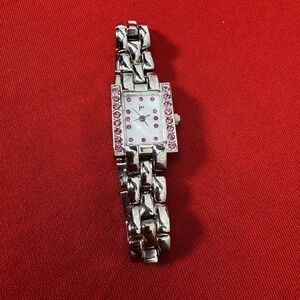 JAZ Quartz Ladies Watch Pink Gemstones UNTESTED